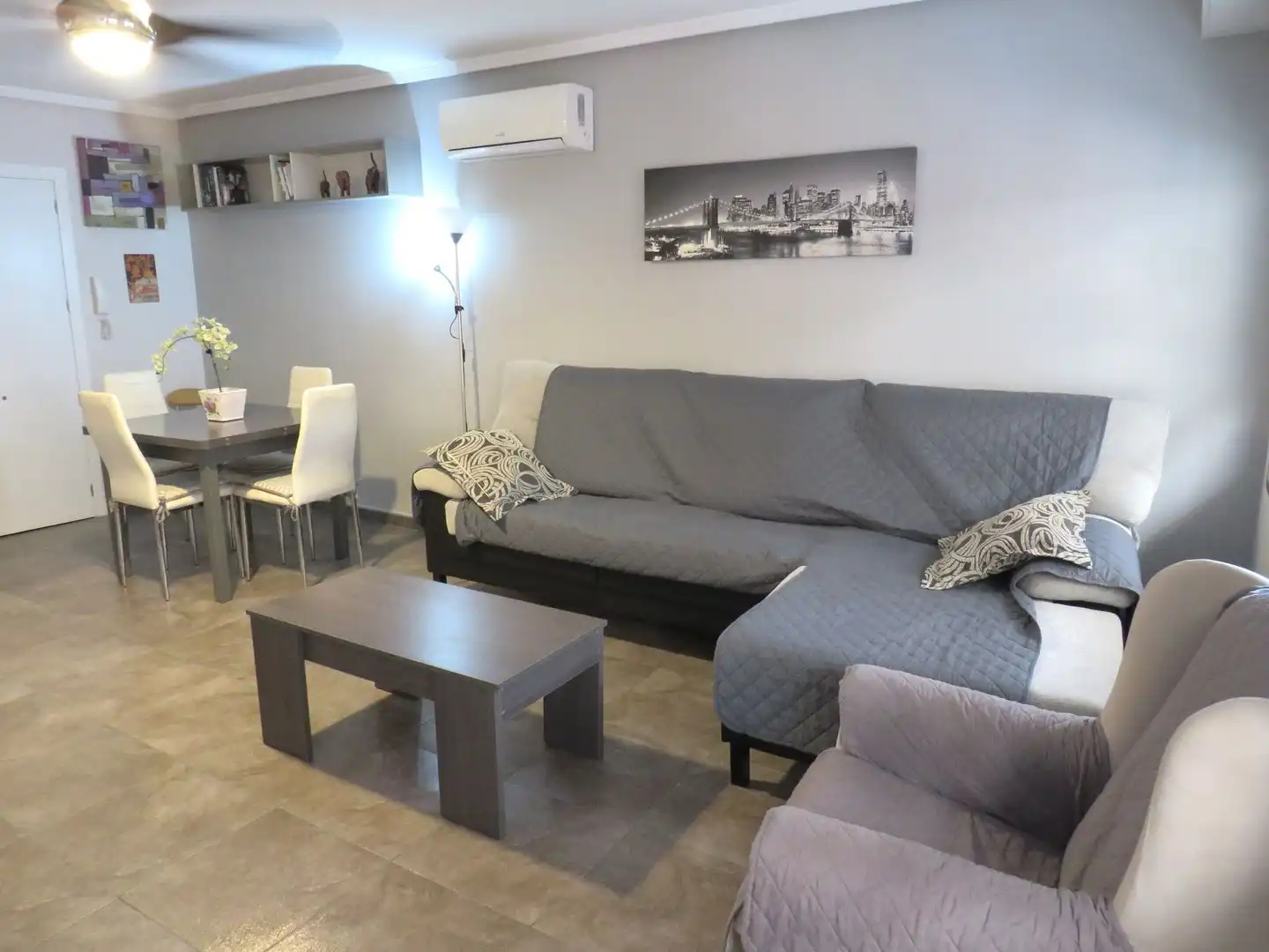 Living room of Apartments for rent in Santa Pola  with Air Conditioner, Heating and Terrace