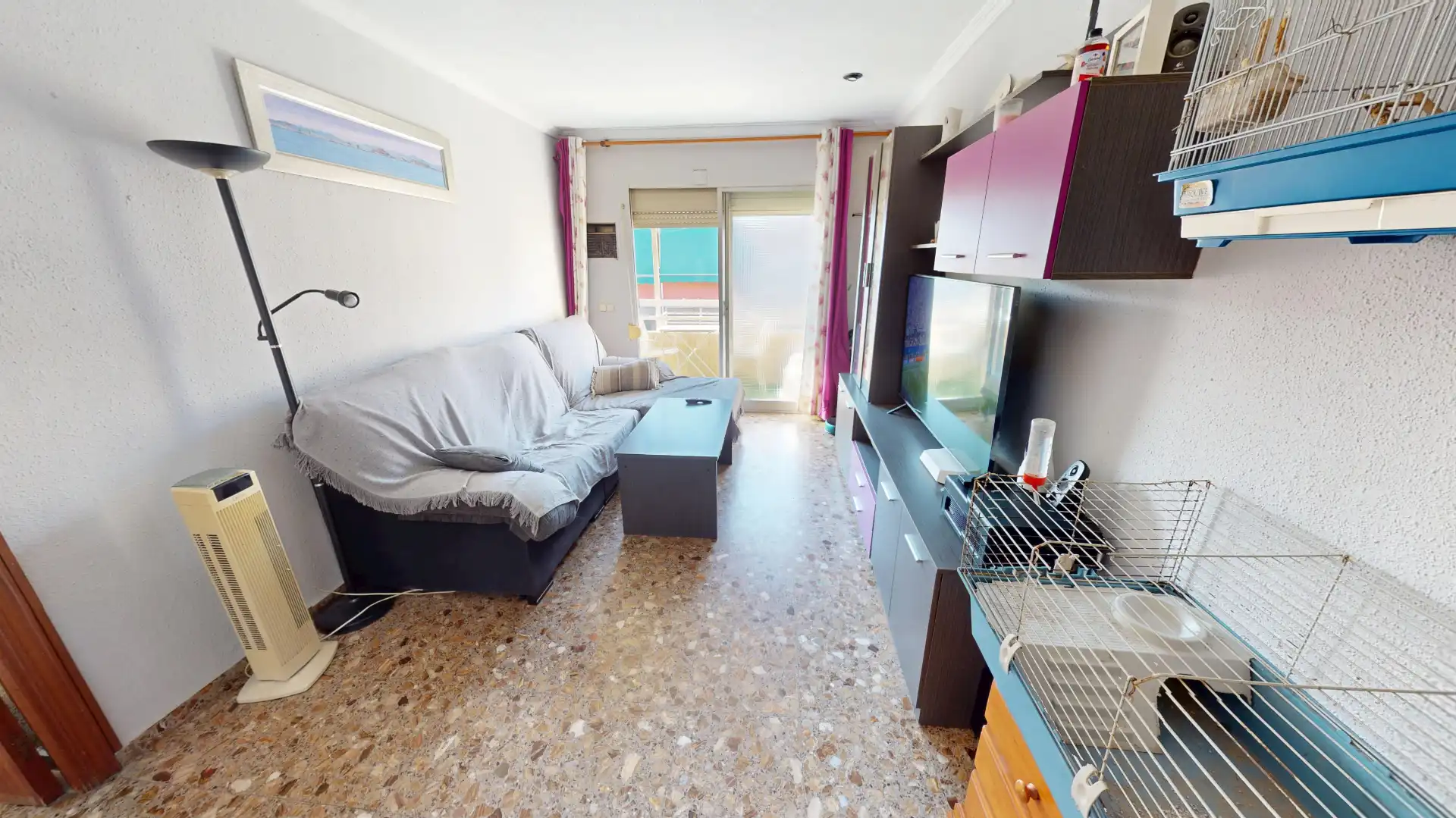 Sala d'estar de Pis en venda en Alicante / Alacant amb Aire condicionat, Moblat i Balcó