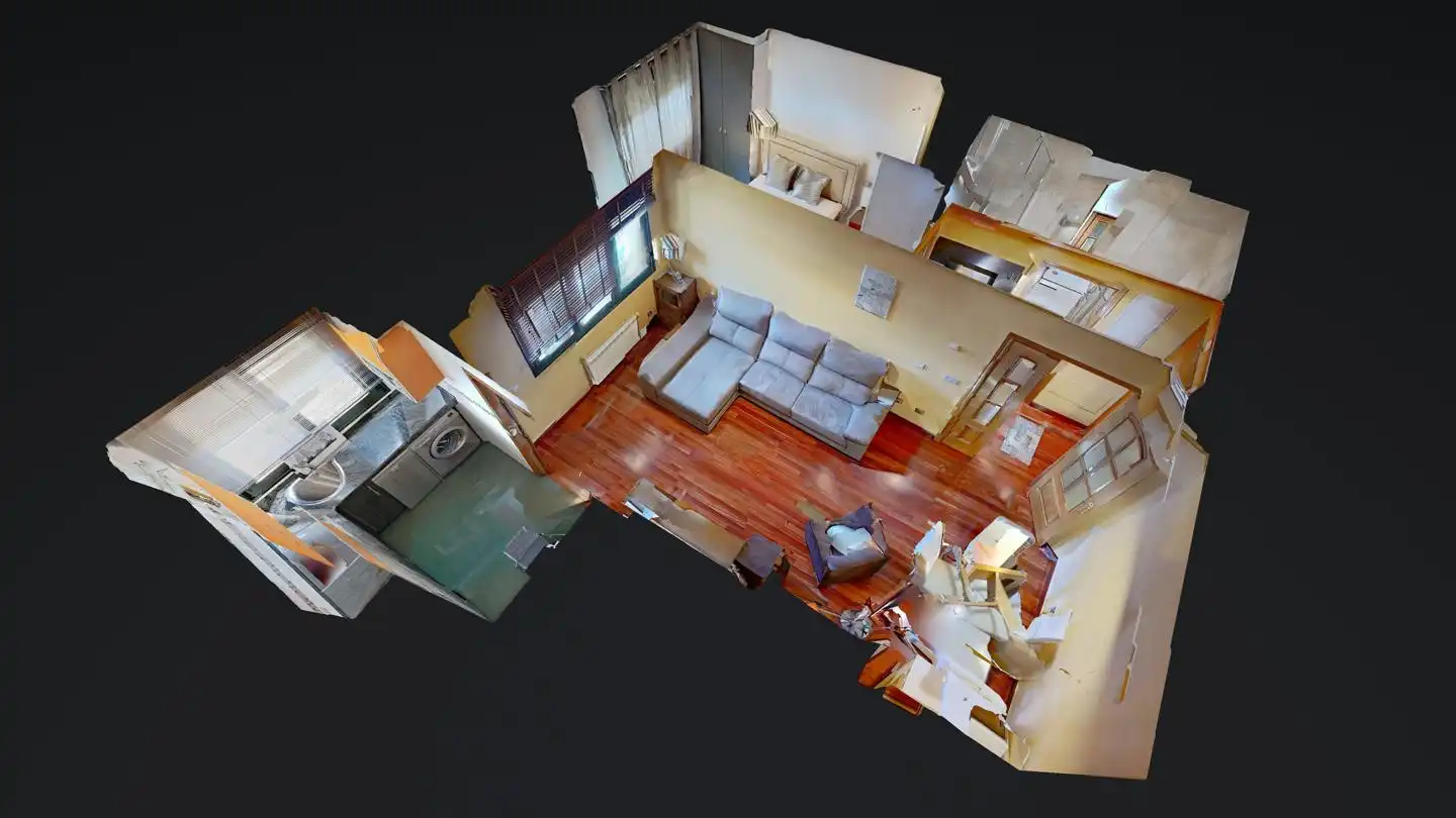 Living room of Flat for rent in Oviedo   with Heating, Parquet flooring and Terrace