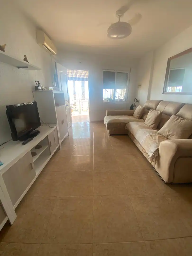 Living room of Flat for rent in Roquetas de Mar  with Air Conditioner, Heating and Private garden