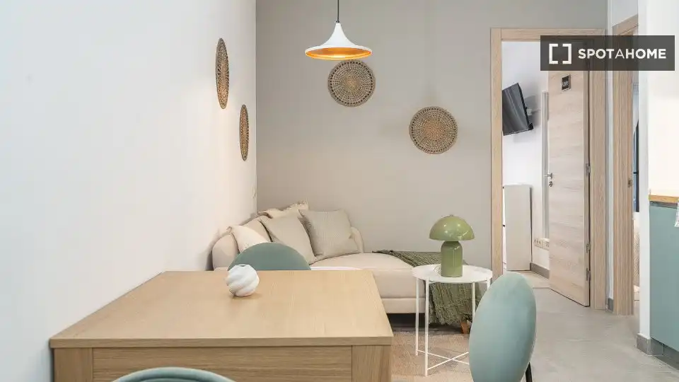Sala de estar de Piso para compartir en Barcelona con Aire acondicionado, Calefacción y Terraza