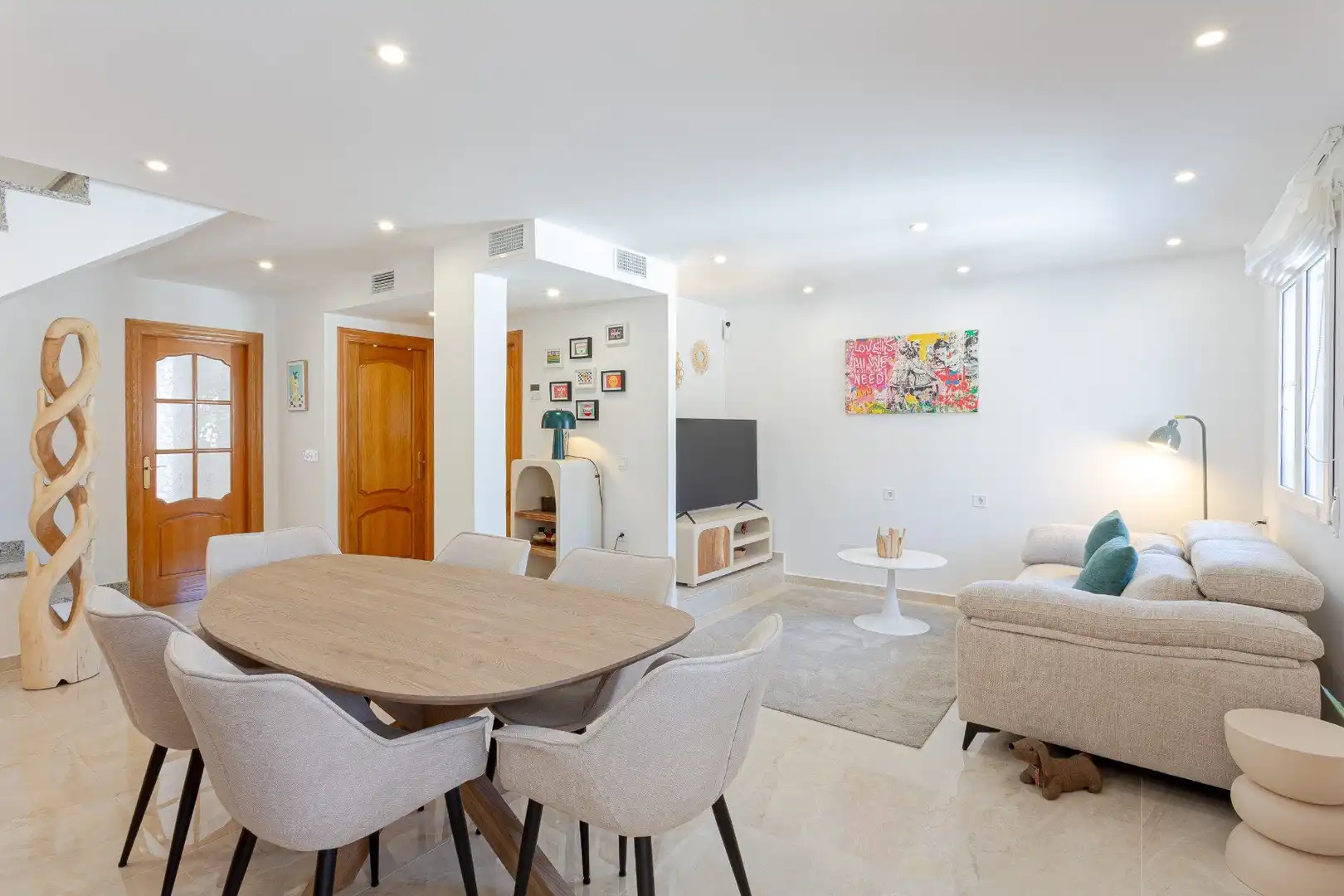 Sala d'estar de Casa o xalet en venda en Pilar de la Horadada amb Traster, Moblat i Rentadora