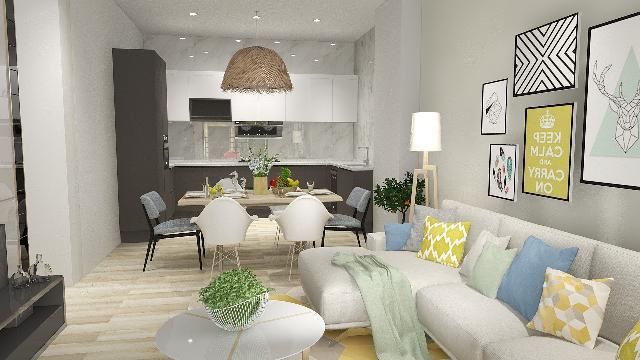 Sala d'estar de Pis en venda en L'Hospitalet de Llobregat amb Aire condicionat, Calefacció i Parquet