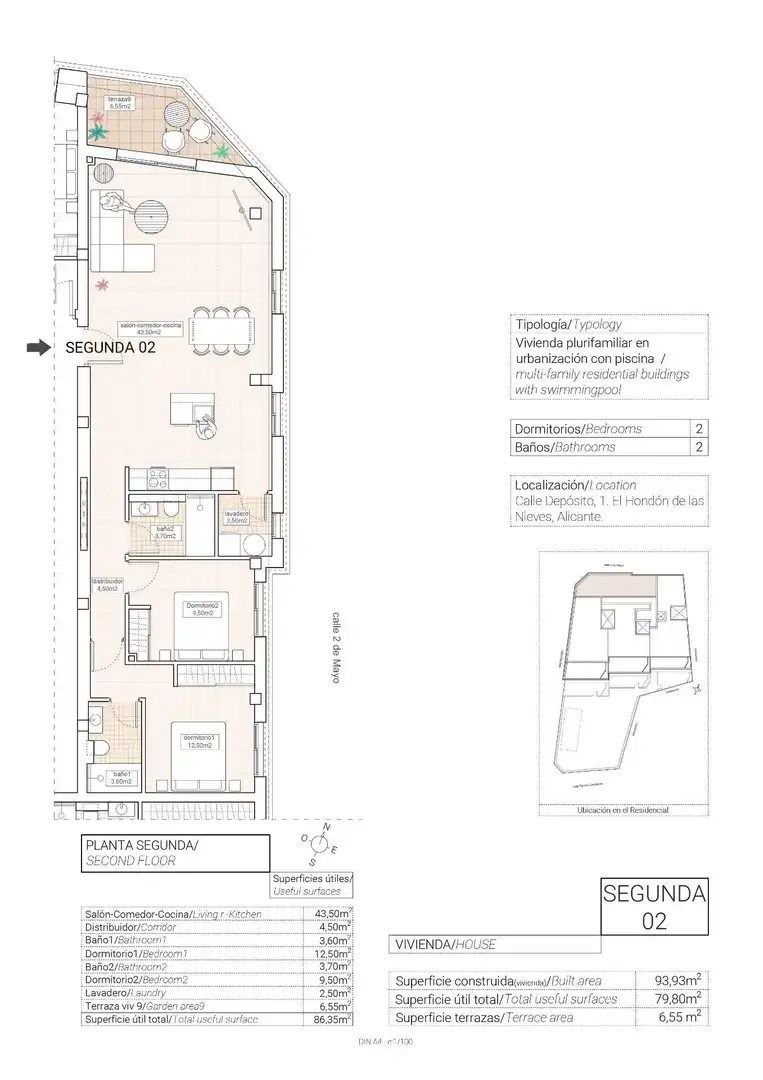 Appartement compact avec piscine à vendre à Hondón de las Nieves / El Fondó de les Neus, imagen 8