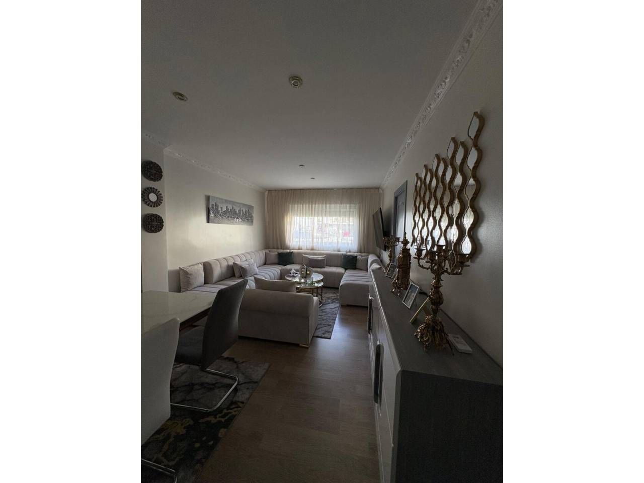 Living room of Flat for sale in Girona Capital  with Heating and Parquet flooring