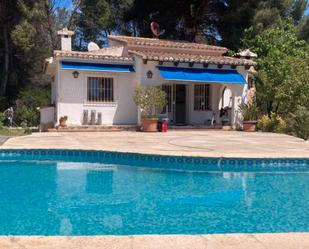 Exterior view of House or chalet for sale in Moraira  with Air Conditioner, Terrace and Swimming Pool