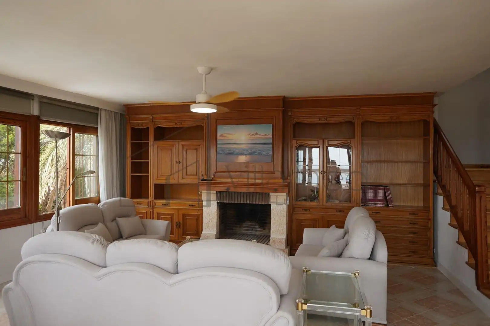 Sala de estar de Casa o chalet de alquiler en La Pobla de Farnals con Aire acondicionado, Calefacción y Terraza