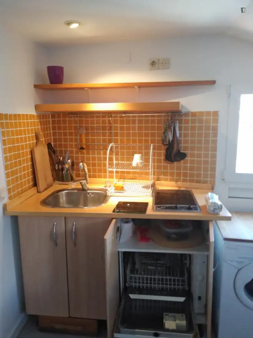 Küche von Wohnung zur Miete in Madrid mit Klimaanlage, Möbliert und Waschmaschine