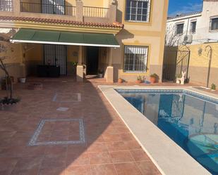 Swimming pool of Single-family semi-detached for sale in Málaga Capital  with Air Conditioner, Private garden and Swimming Pool