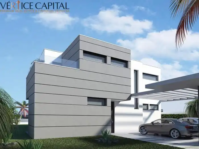 Vista exterior de Casa o xalet en venda en Manilva amb Aire condicionat, Jardí privat i Terrassa