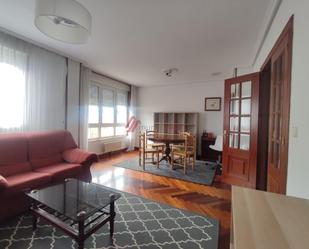 Living room of Flat to rent in Ferrol  with Heating, Parquet flooring and Furnished