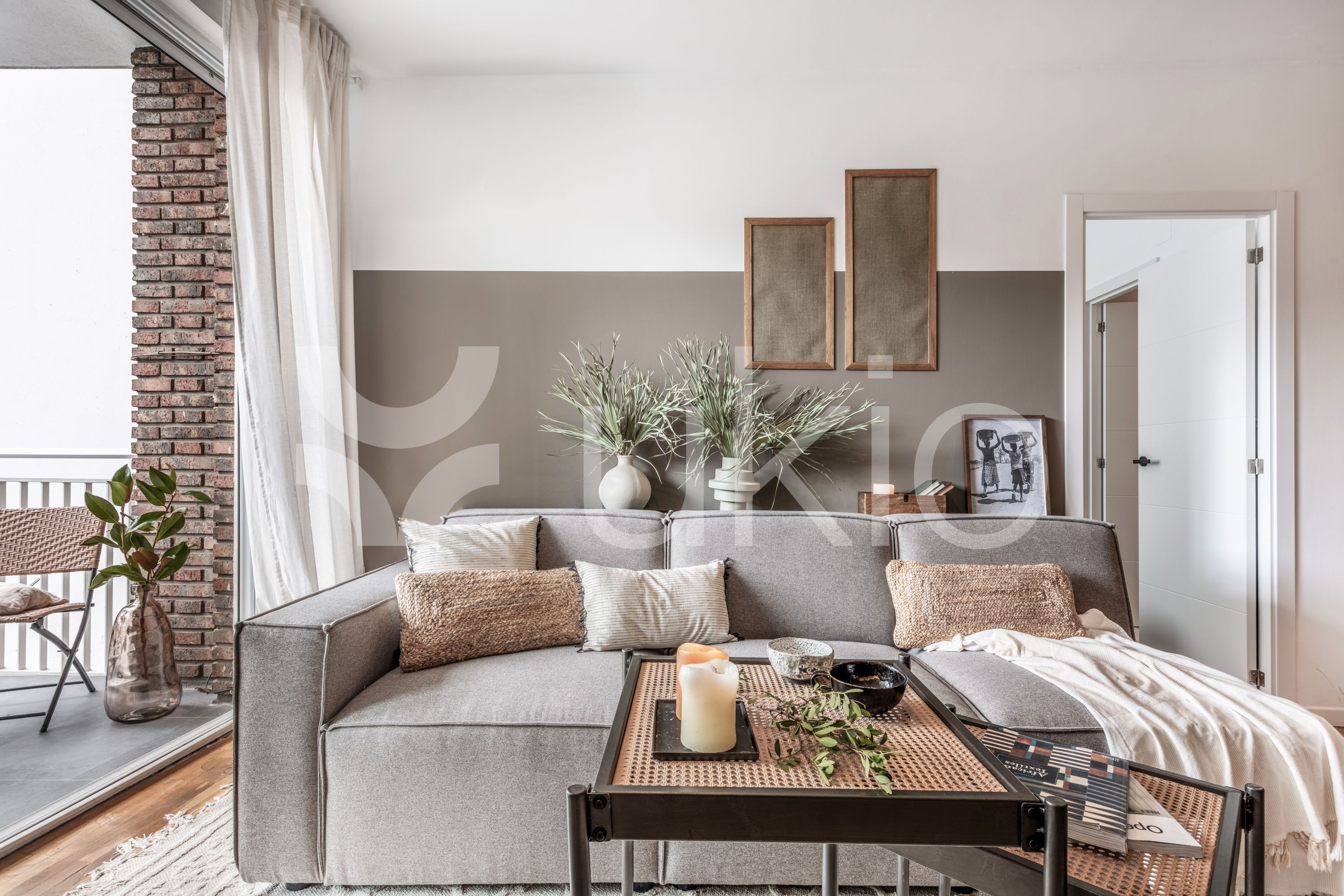 Living room of Apartment to rent in  Madrid Capital  with Air Conditioner, Terrace and Furnished