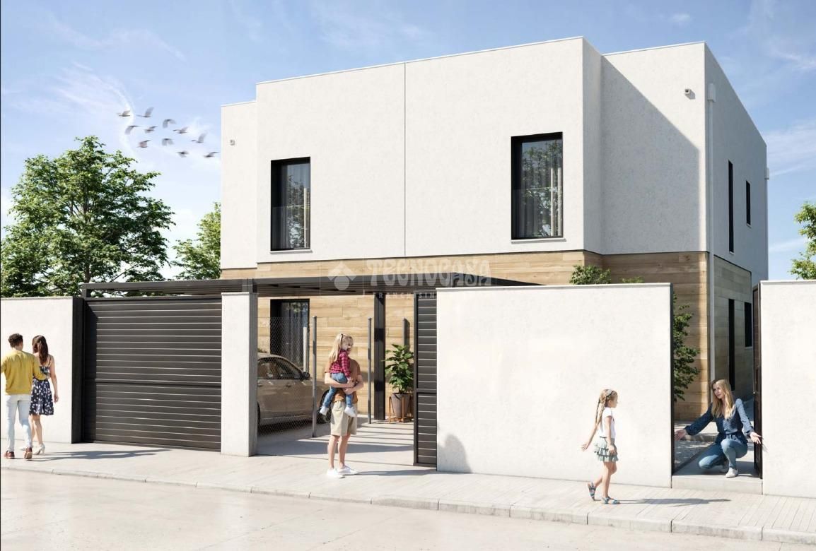 Exterior view of Single-family semi-detached for sale in Yunquera de Henares  with Private garden