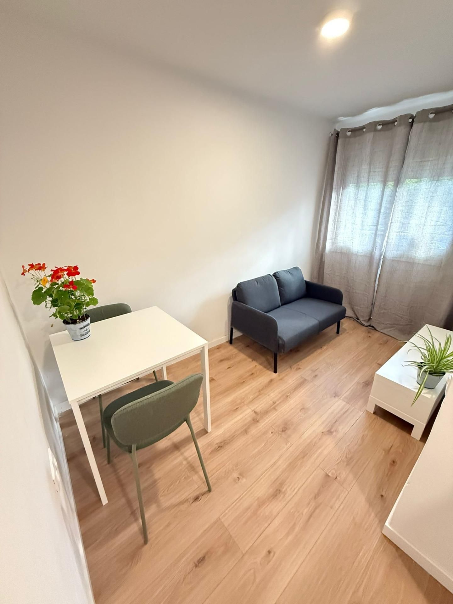 Sala d'estar de Pis en venda en Badalona amb Parquet i Moblat