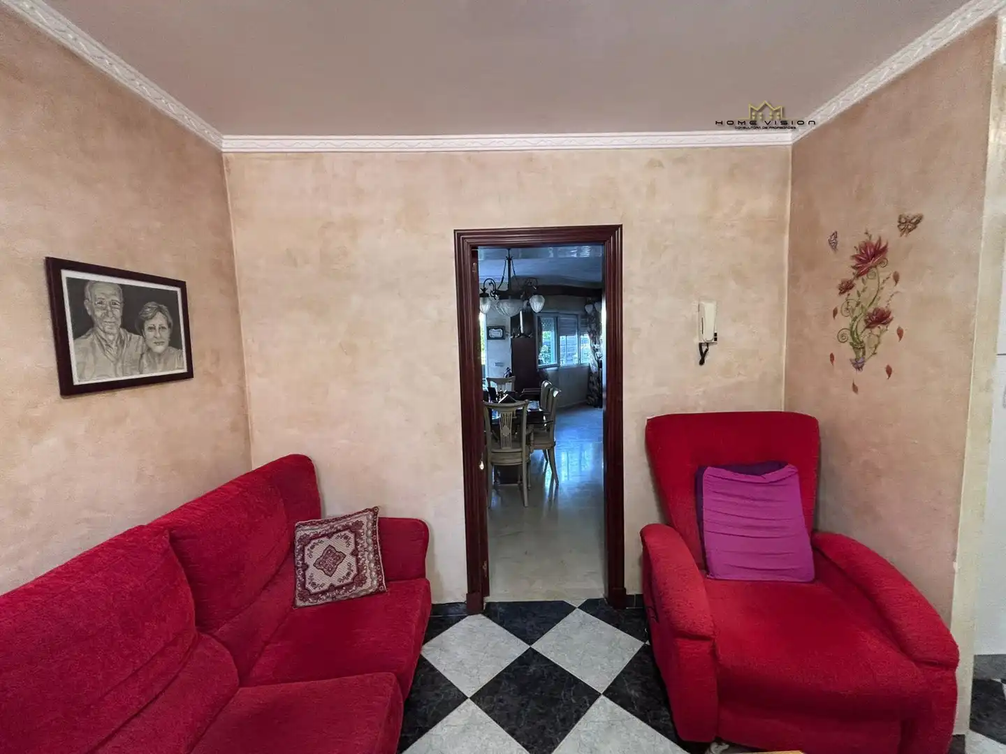 Sala de estar de Casa adosada en venta en Jerez de la Frontera con Aire acondicionado, Calefacción y Terraza