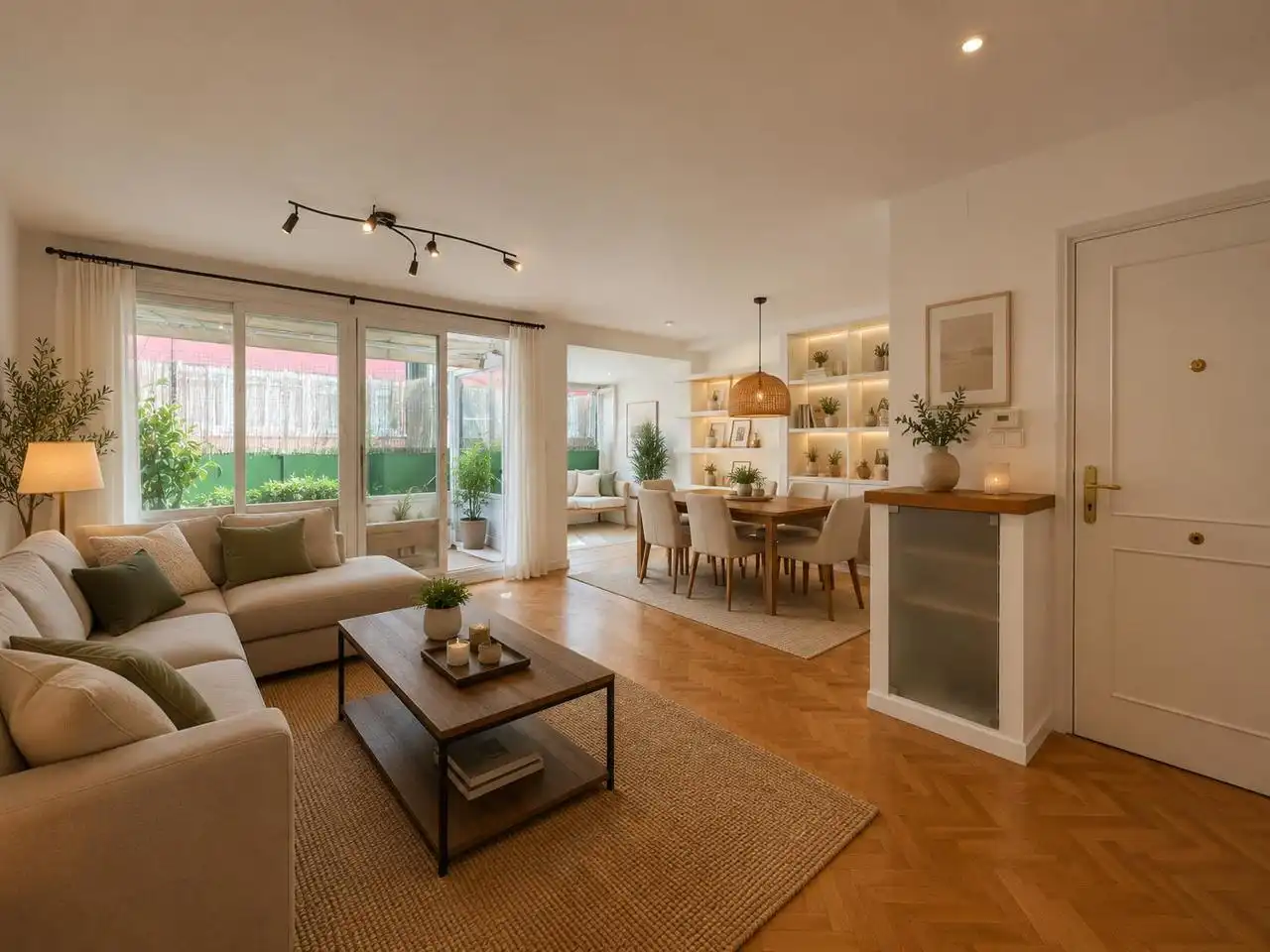 Sala de estar de Apartamento en venta en A Coruña Capital  con Calefacción, Parquet y Terraza