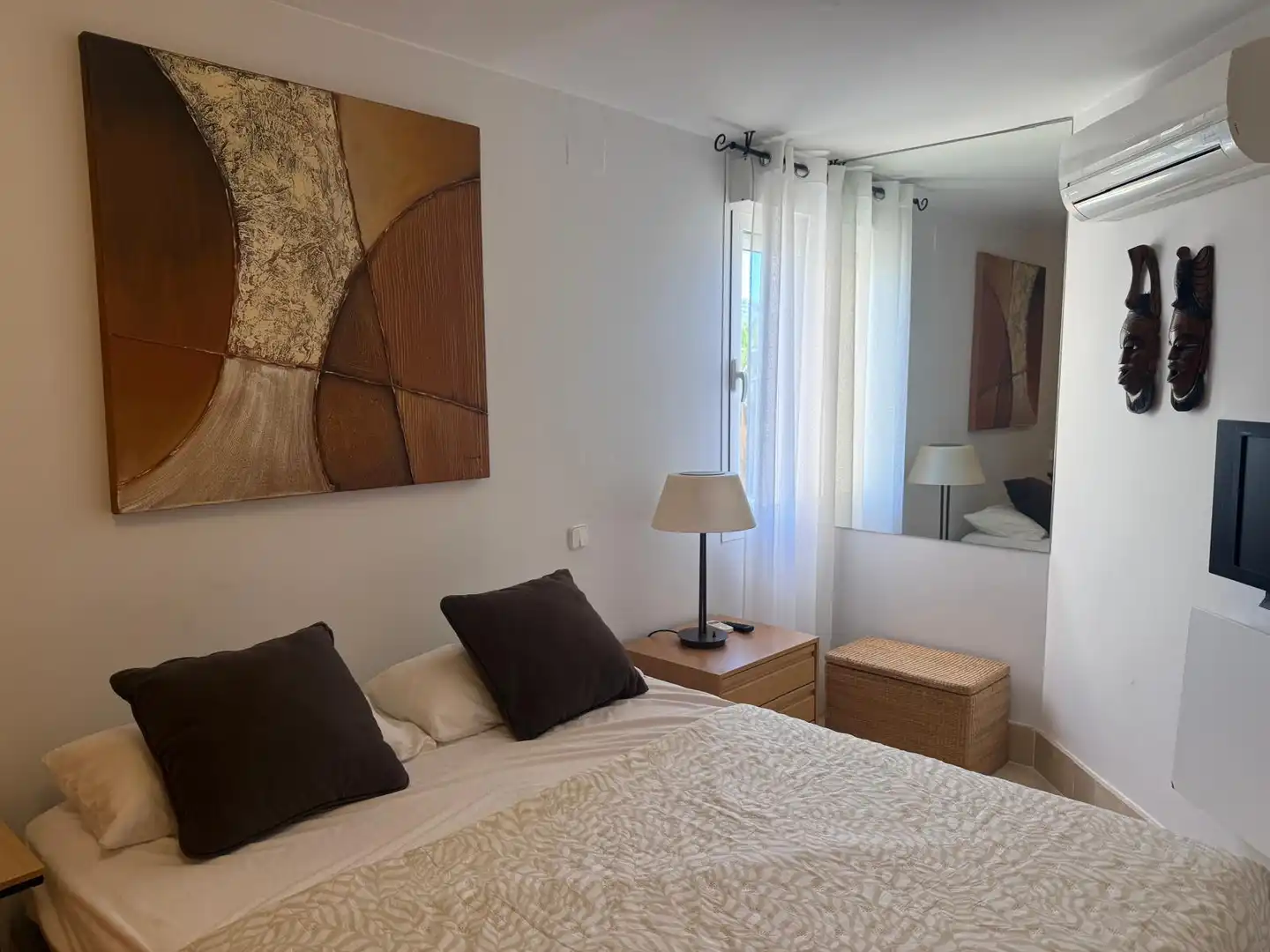 Bedroom of Apartments for sale in Calpe / Calp  with Air Conditioner, Furnished and Community pool