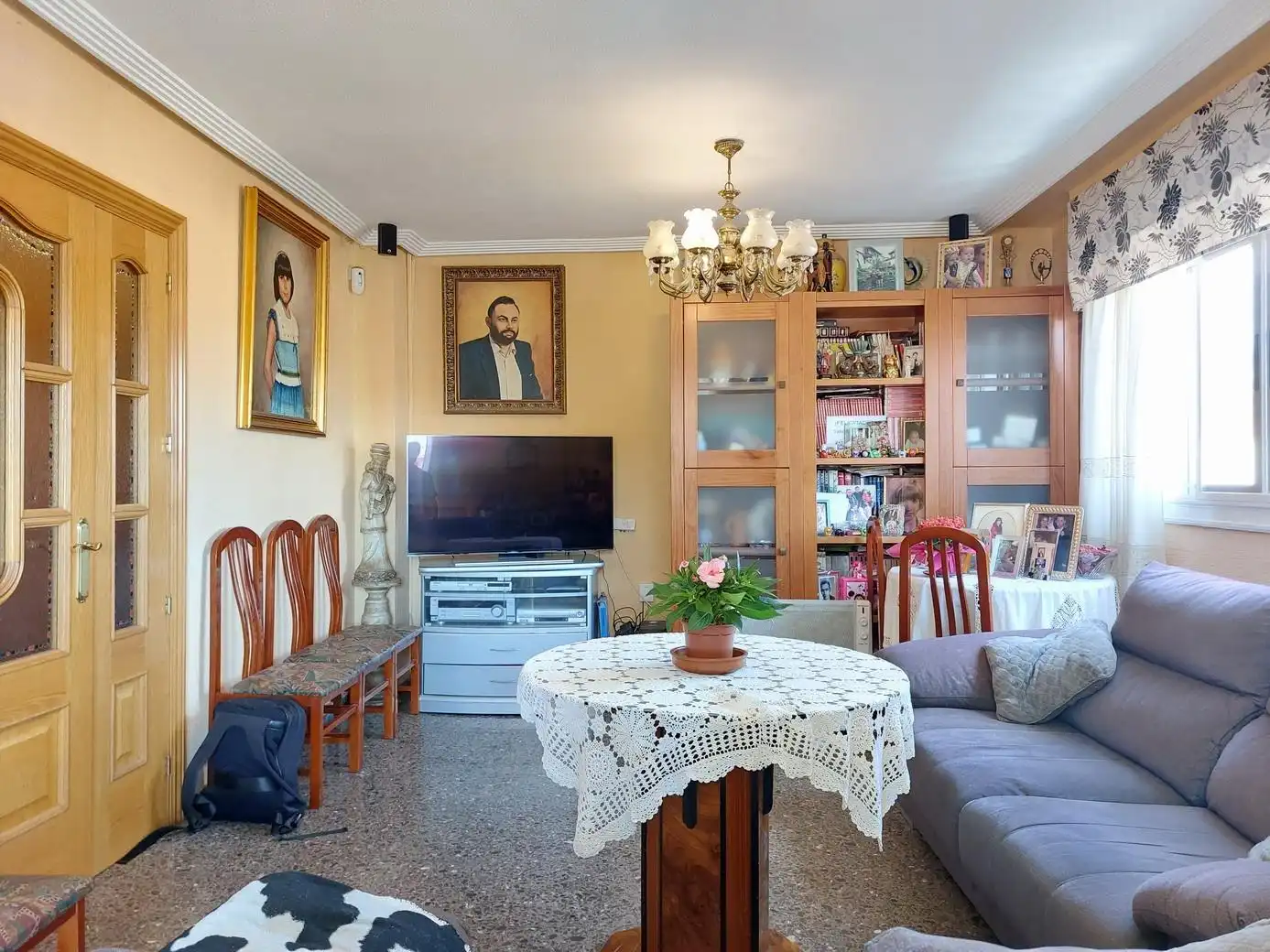 Sala de estar de Piso en venta en Elda con Aire acondicionado y Terraza