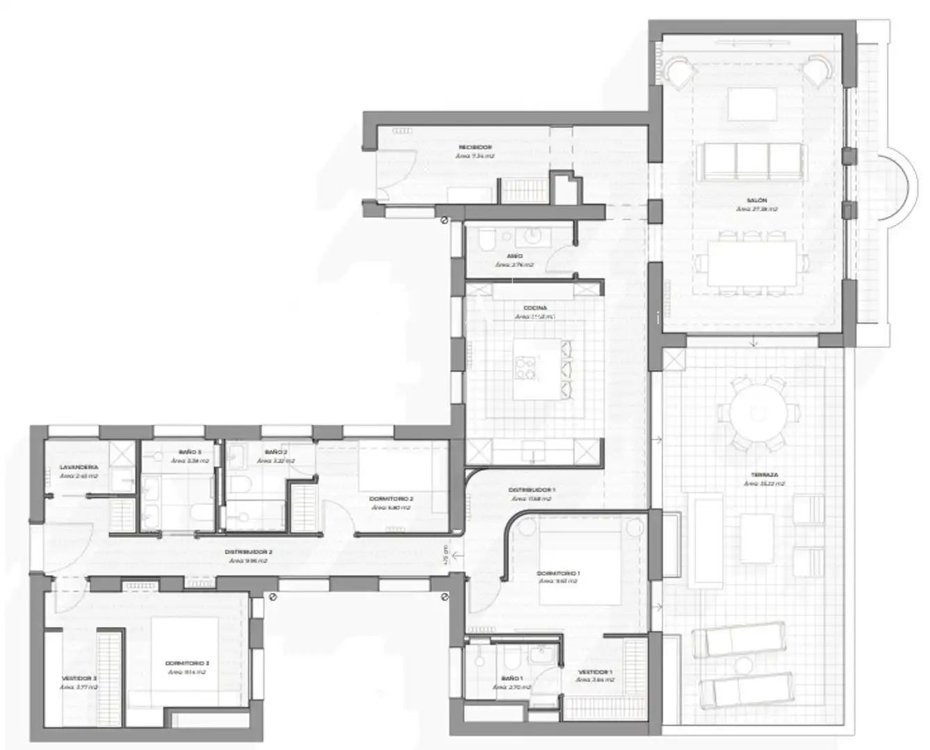 Attic for rent in Madrid  with Air Conditioner, Heating and Terrace