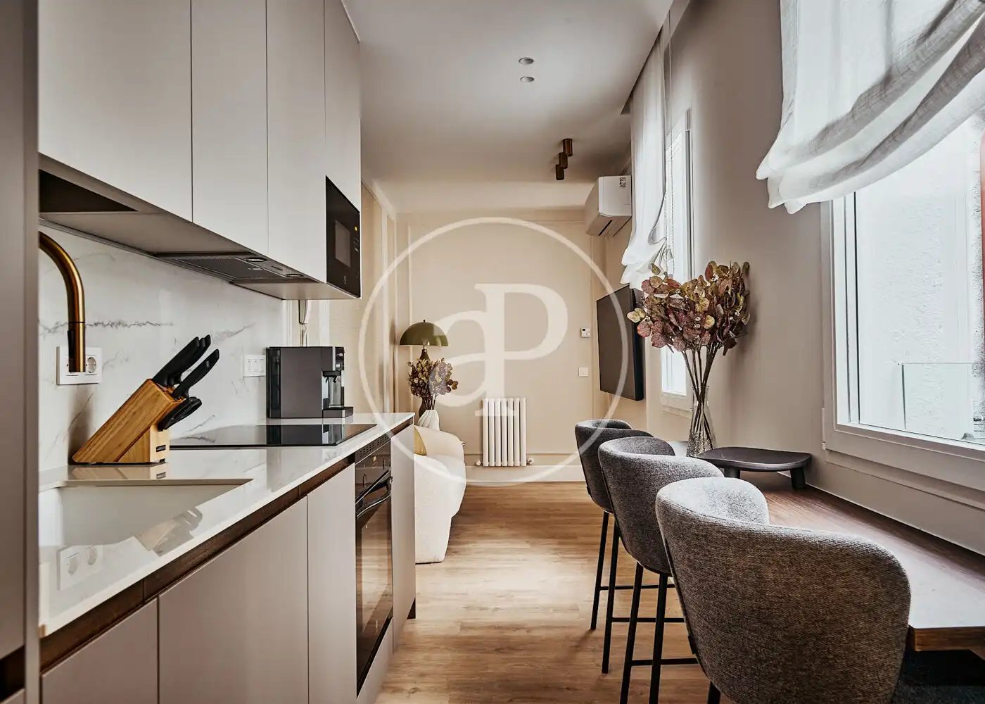 Kitchen of Flat for sale in Madrid  with Air Conditioner, Heating and Terrace