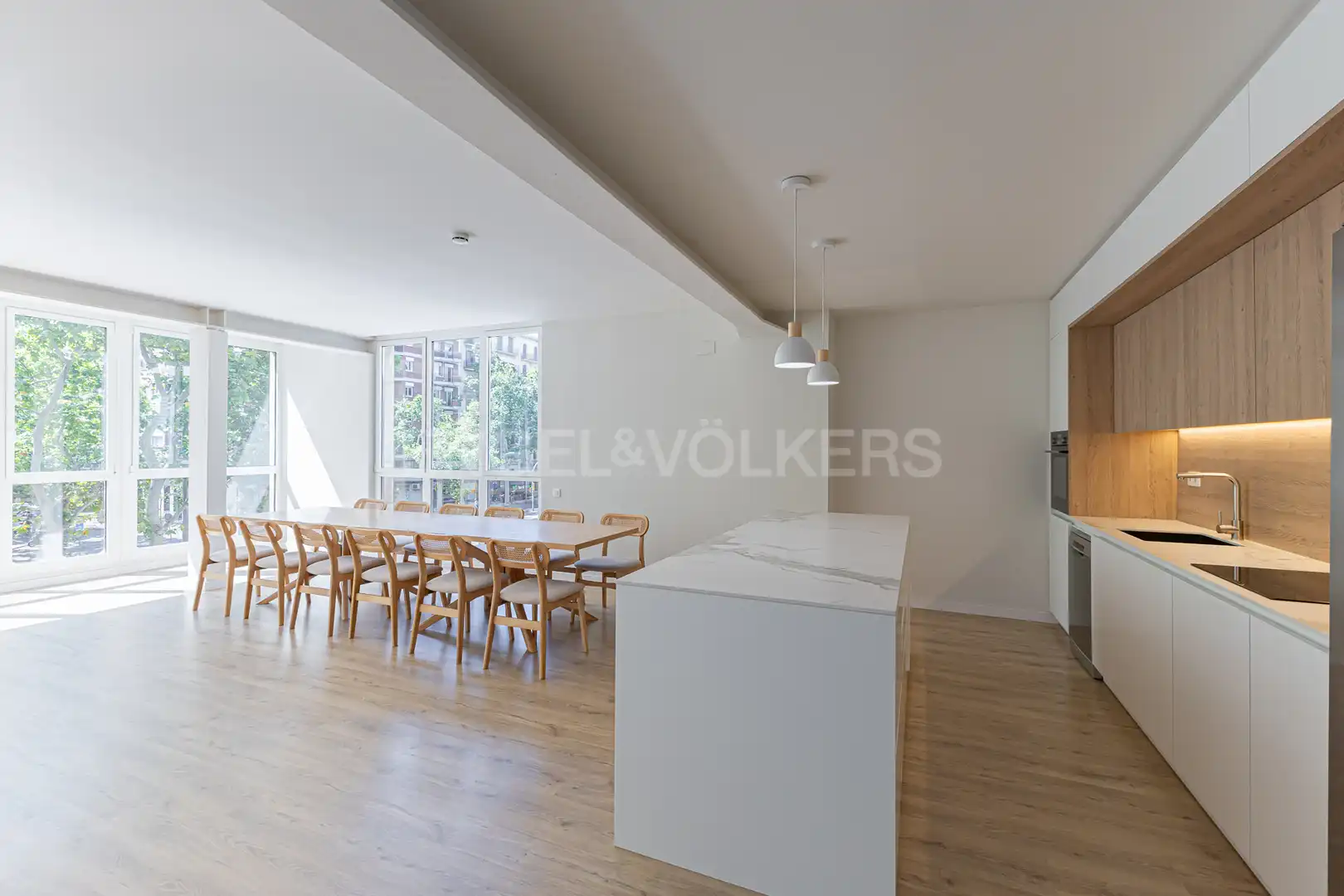 Esszimmer von Wohnung zum Verkauf in Barcelona mit Klimaanlage, Heizung und Parkett