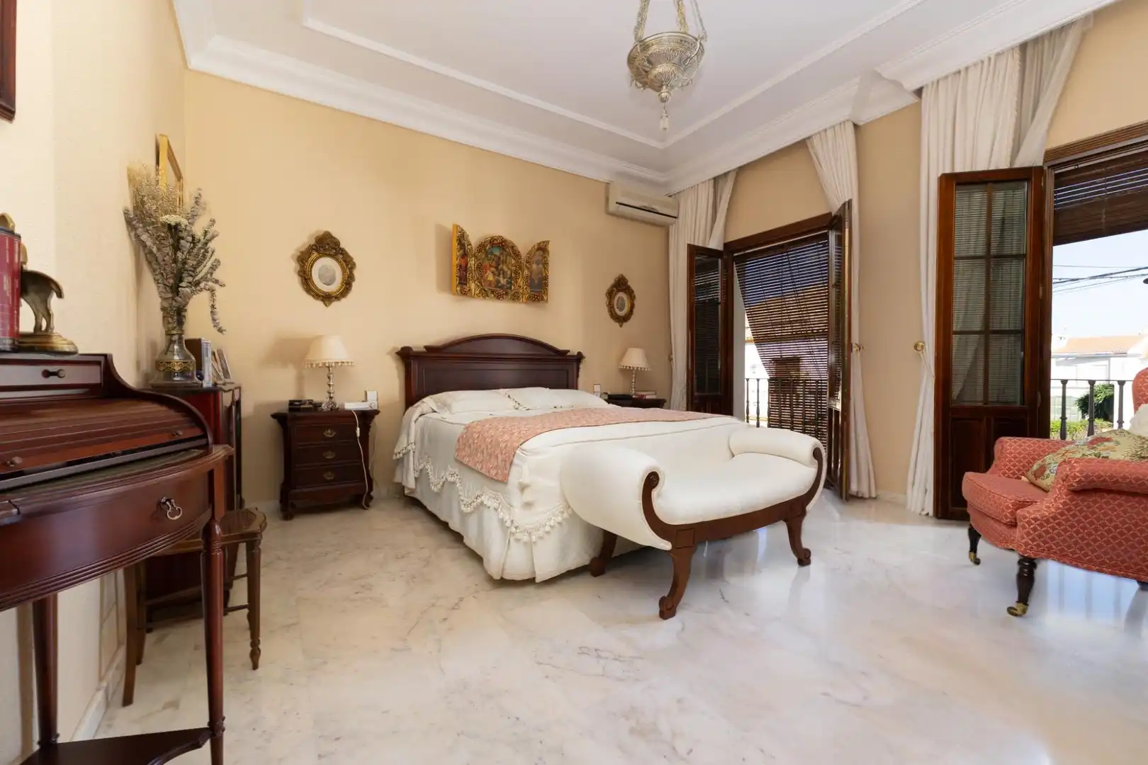 Schlafzimmer von Einfamilien-Reihenhaus zum Verkauf in La Roda de Andalucía mit Heizung, Abstellraum und Balkon