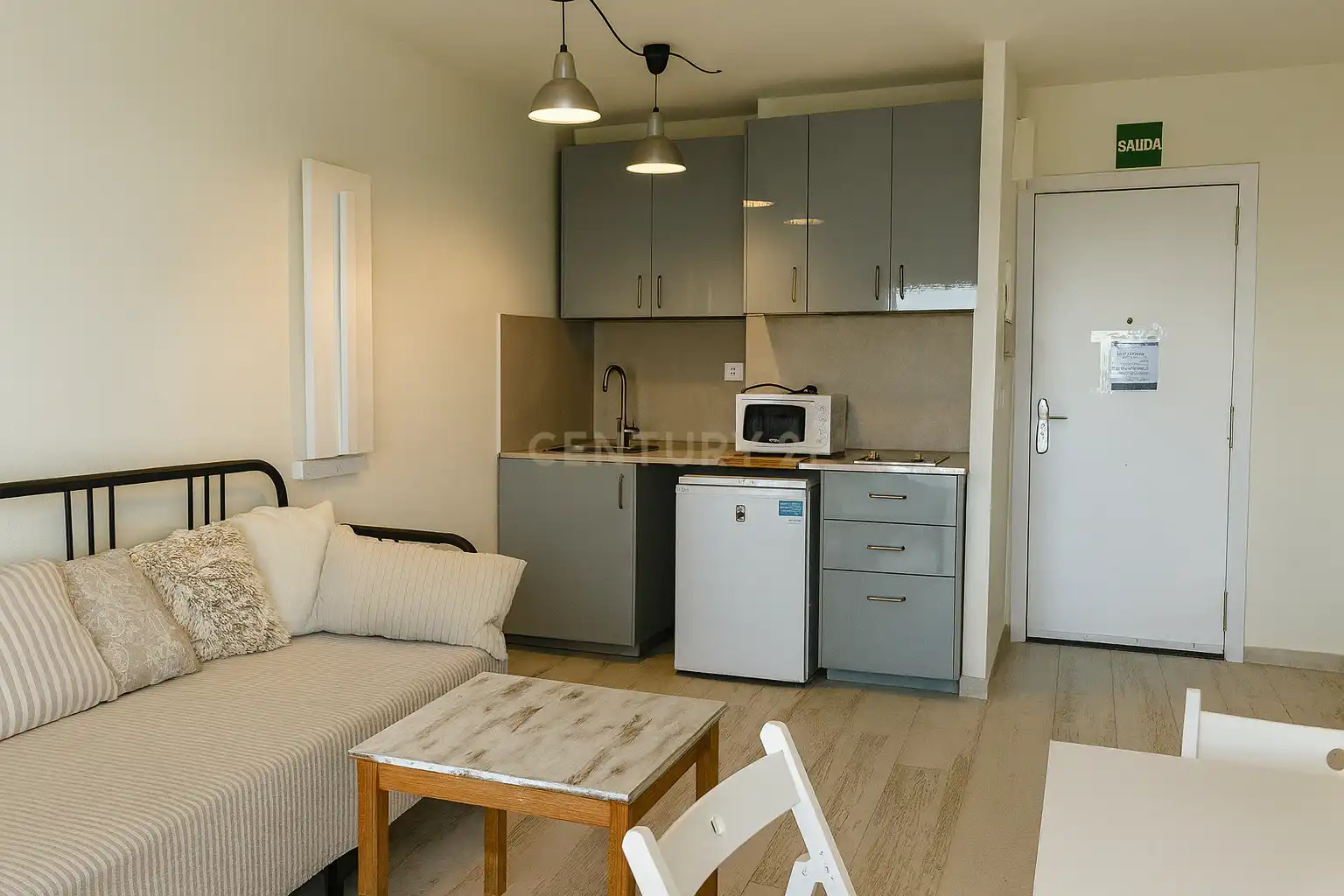 Cocina de Apartamento de alquiler en Calpe / Calp con Aire acondicionado, Microondas y TV