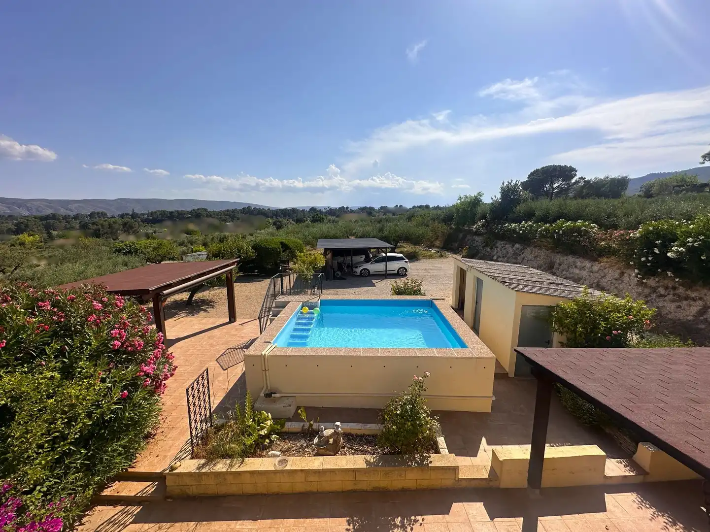Swimming pool of Houses for sale in Ontinyent  with Air Conditioner, Heating and Storage room