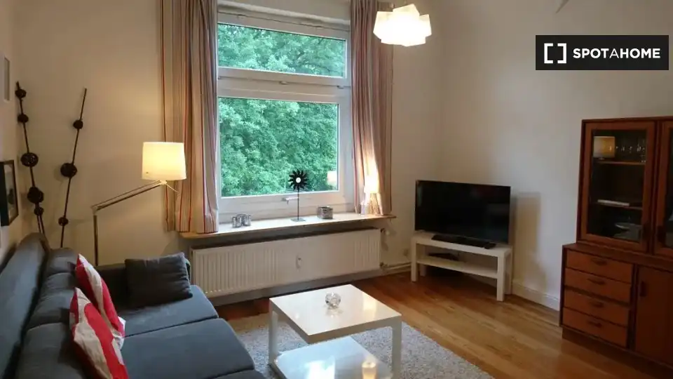 Sala de estar de Apartamento para compartir en Monesma y Cajigar con Aire acondicionado, Terraza y Amueblado