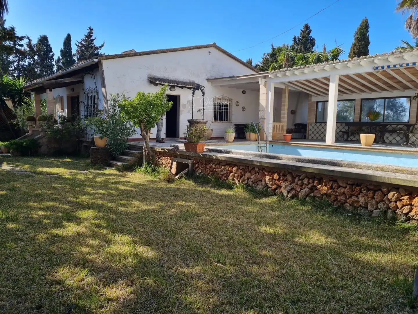 Jardín de Casa adosada en venta en Campos con Trastero y Piscina