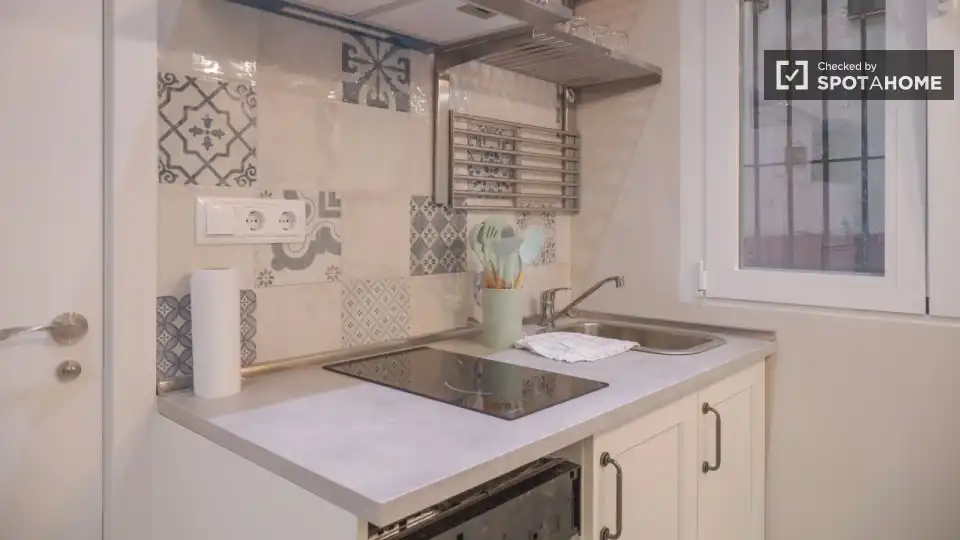 Kitchen of Flat for rent in Madrid  with Air Conditioner, Heating and Furnished