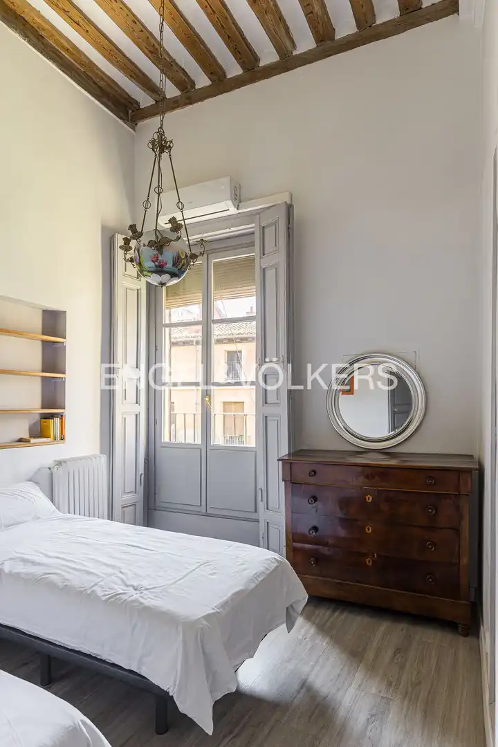 Schlafzimmer von Wohnung zur Miete in Madrid mit Klimaanlage, Heizung und Abstellraum