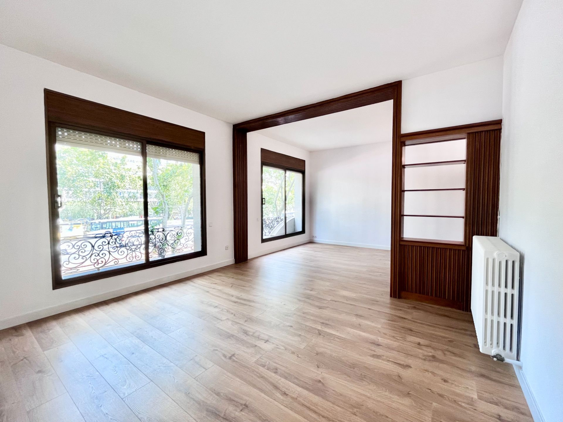 Sala d'estar de Pis de lloguer en  Barcelona Capital amb Aire condicionat, Calefacció i Parquet