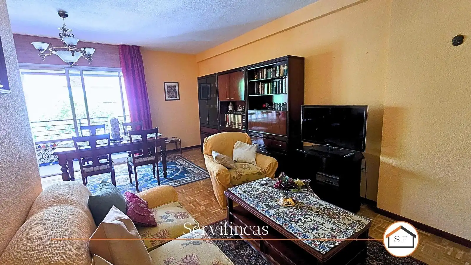 Wohnzimmer von Wohnung zum Verkauf in Madrid mit Klimaanlage, Heizung und Parkett