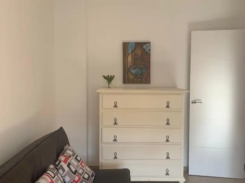 Schlafzimmer von Wohnung zur Miete in Málaga Capital mit Klimaanlage und Balkon