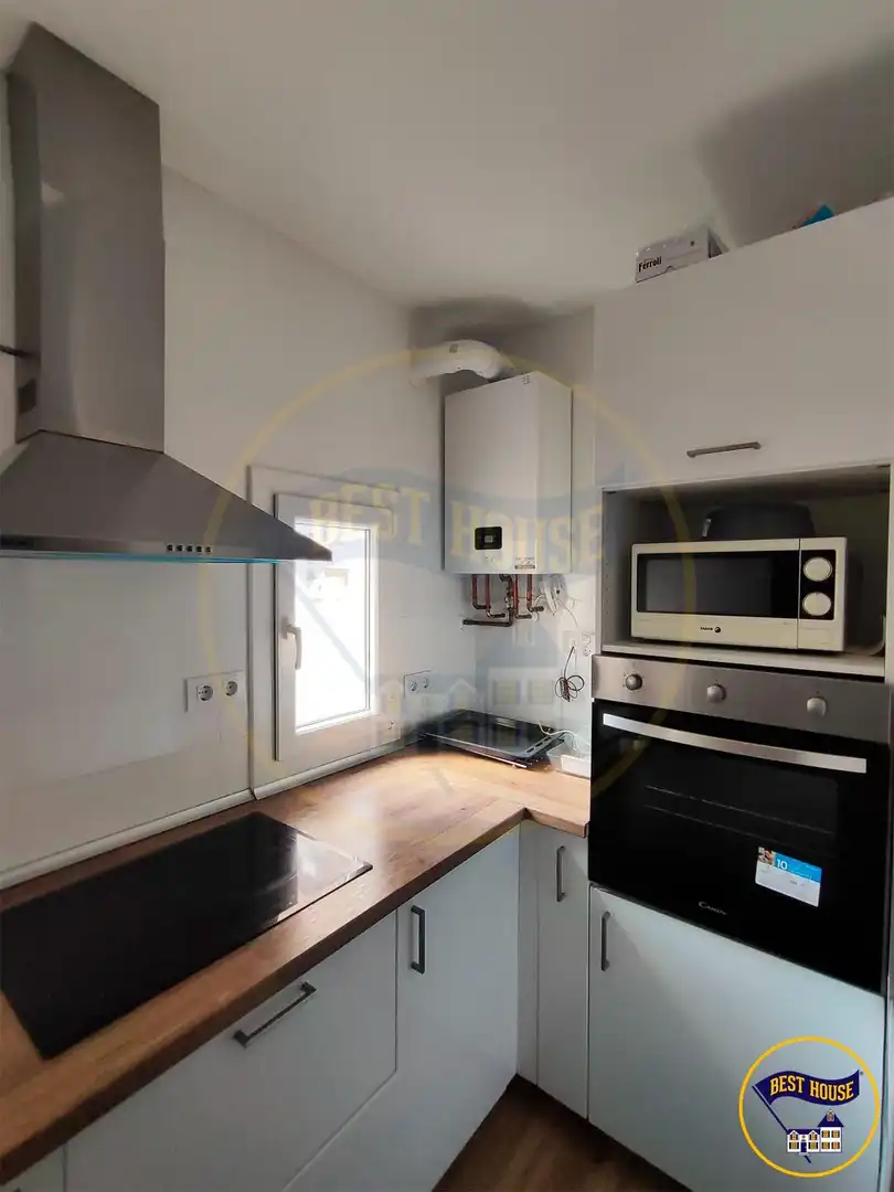Kitchen of Flat for share in Cuenca  with Heating, Terrace and Furnished