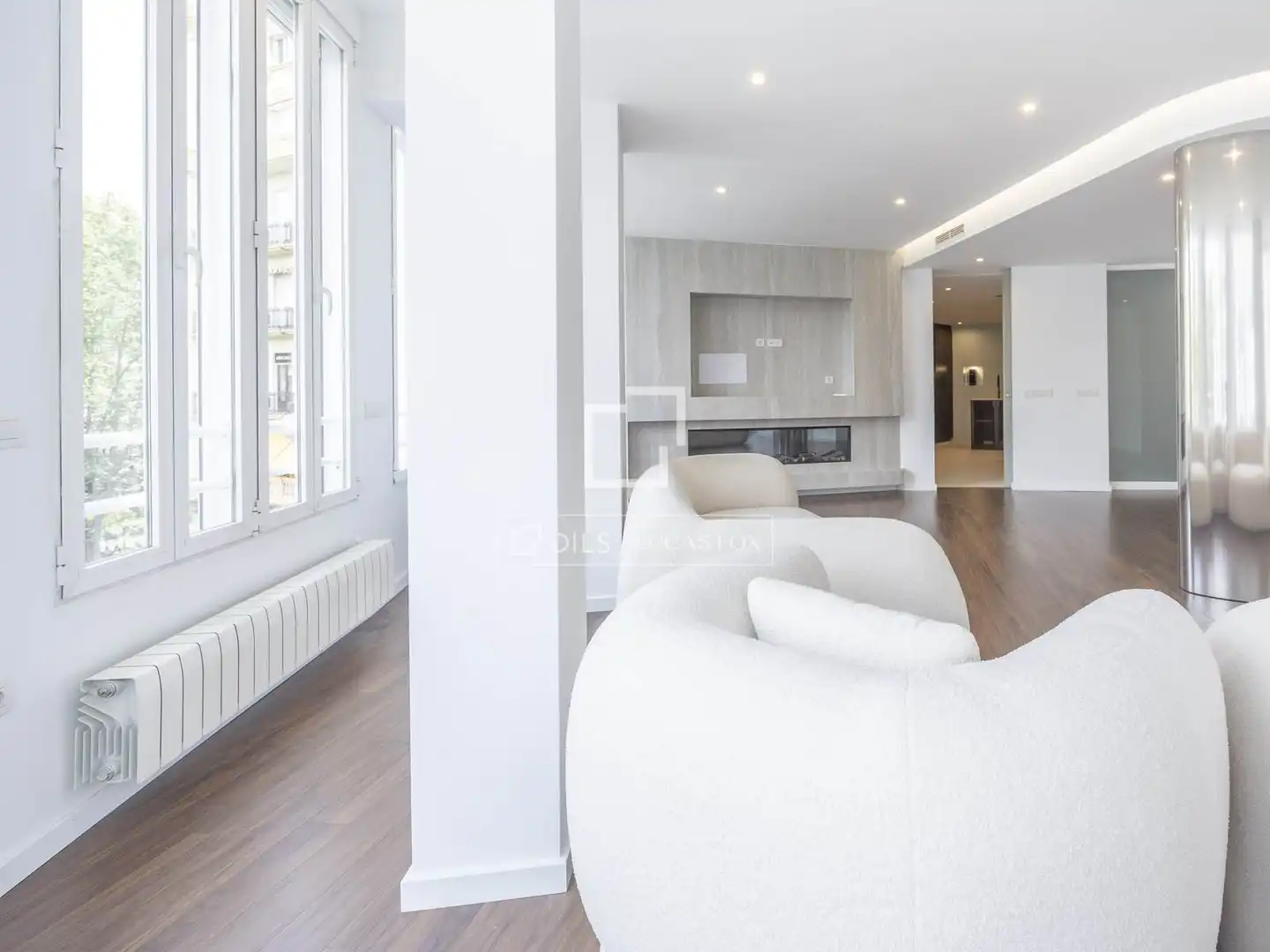 Living room of Flat for rent in Valencia  with Air Conditioner, Heating and Parquet flooring