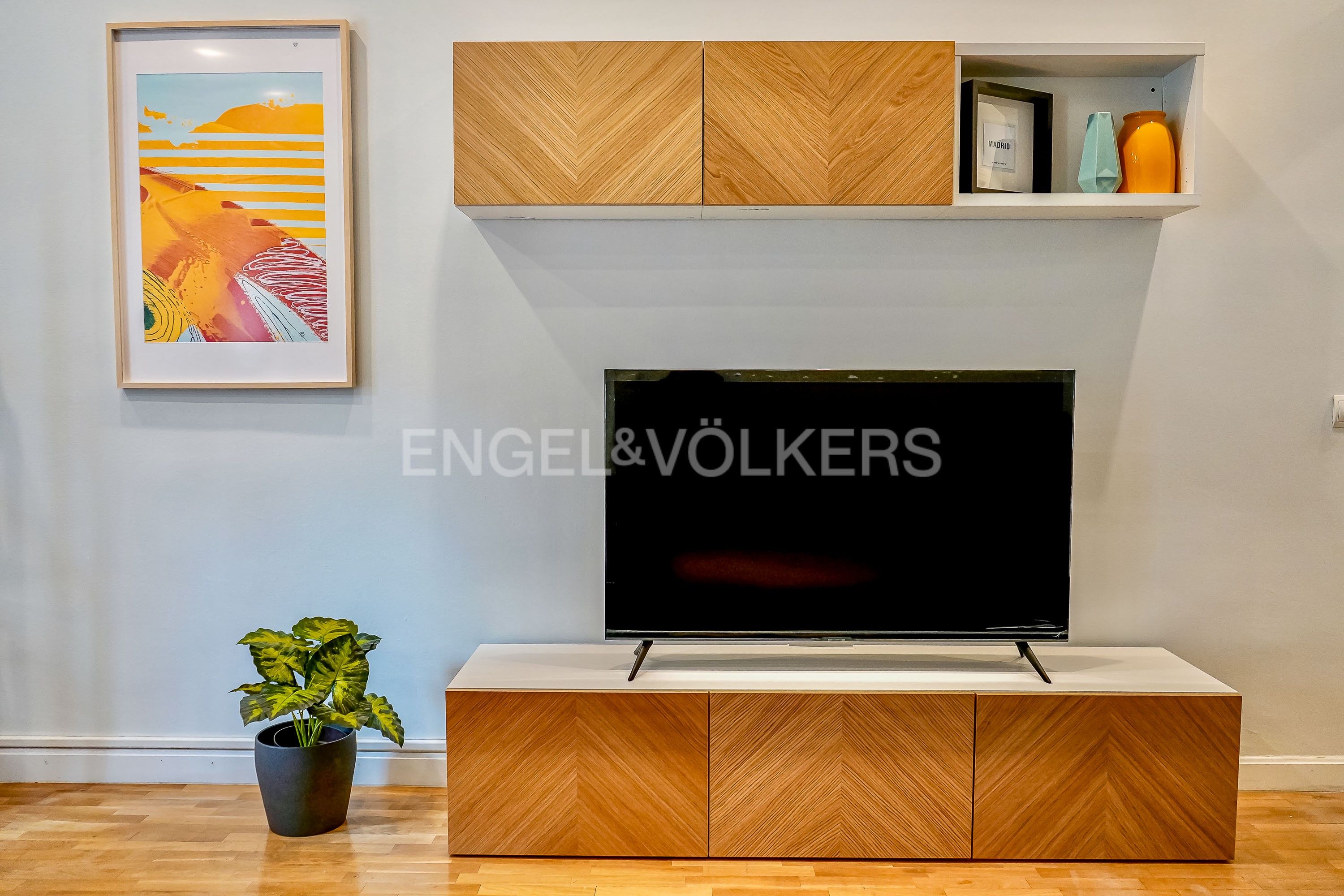 Sala d'estar de Pis de lloguer en  Madrid Capital amb Aire condicionat, Calefacció i Moblat