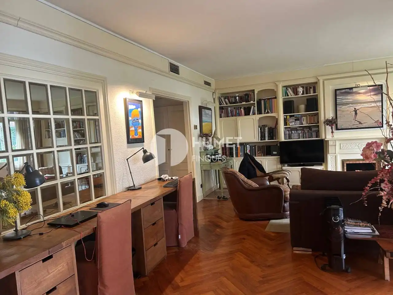 Living room of Flat for sale in Sant Cugat del Vallès  with Air Conditioner, Heating and Private garden
