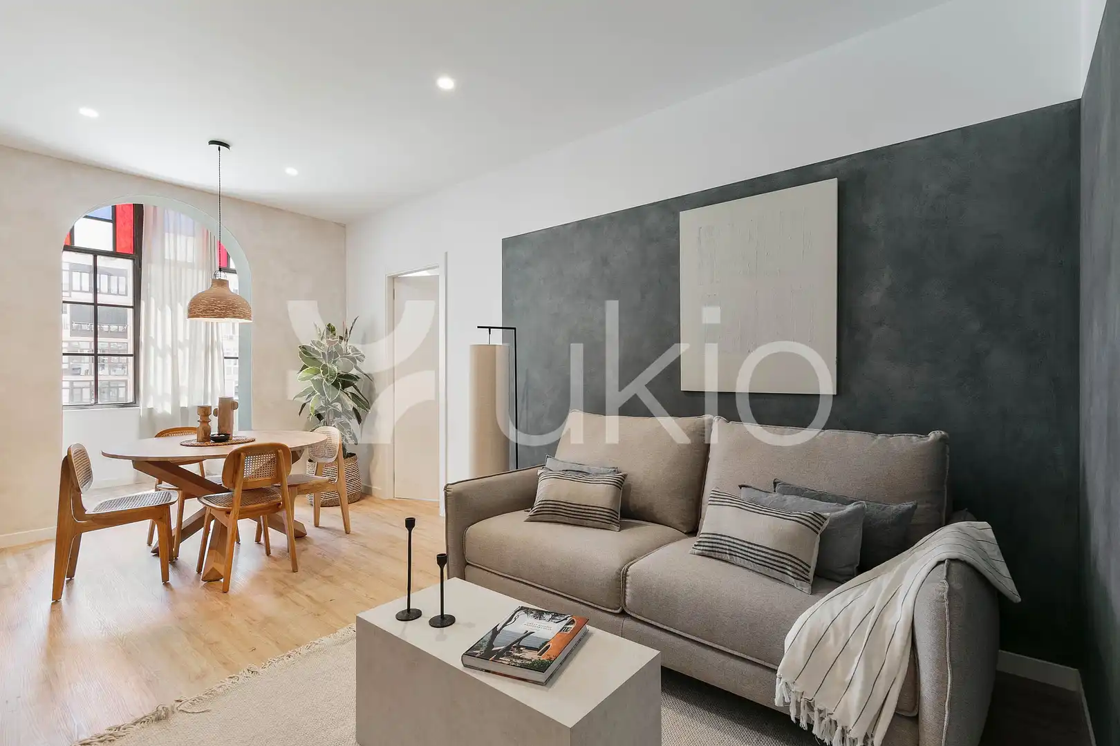 Sala d'estar de Apartament de lloguer en Barcelona amb Aire condicionat, Calefacció i Moblat