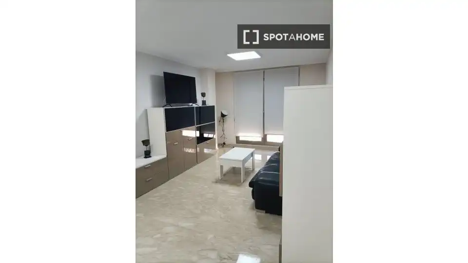 Living room of Flat for rent in Valencia  with Air Conditioner, Heating and Furnished