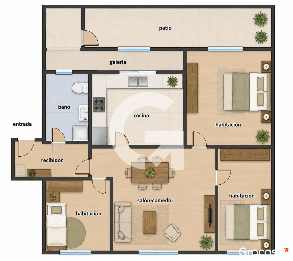 Wohnung zum Verkauf in Vilanova i la Geltrú mit Klimaanlage, Terrasse und Ofen