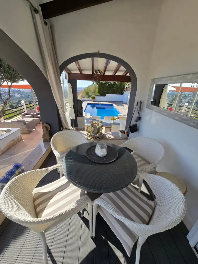 Terraza de Casa o chalet en venta en Calpe / Calp con Aire acondicionado, Calefacción y Jardín privado
