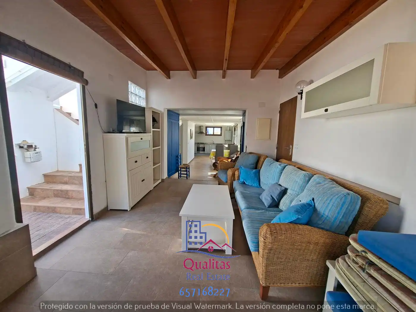 Wohnzimmer von Wohnungen zur Miete in Oliva mit Klimaanlage, Heizung und Terrasse