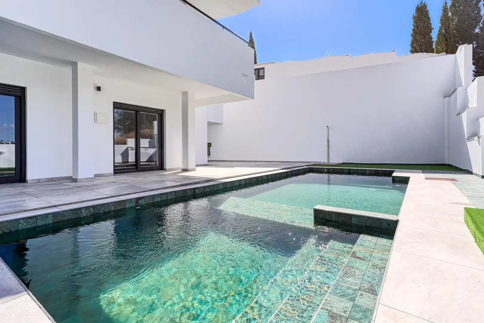 Piscina de Casa o chalet en venta en Mijas con Aire acondicionado, Calefacción y Terraza