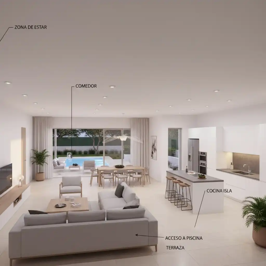 Sala d'estar de Casa o xalet en venda en Espartinas amb Jardí privat, Parquet i Internet