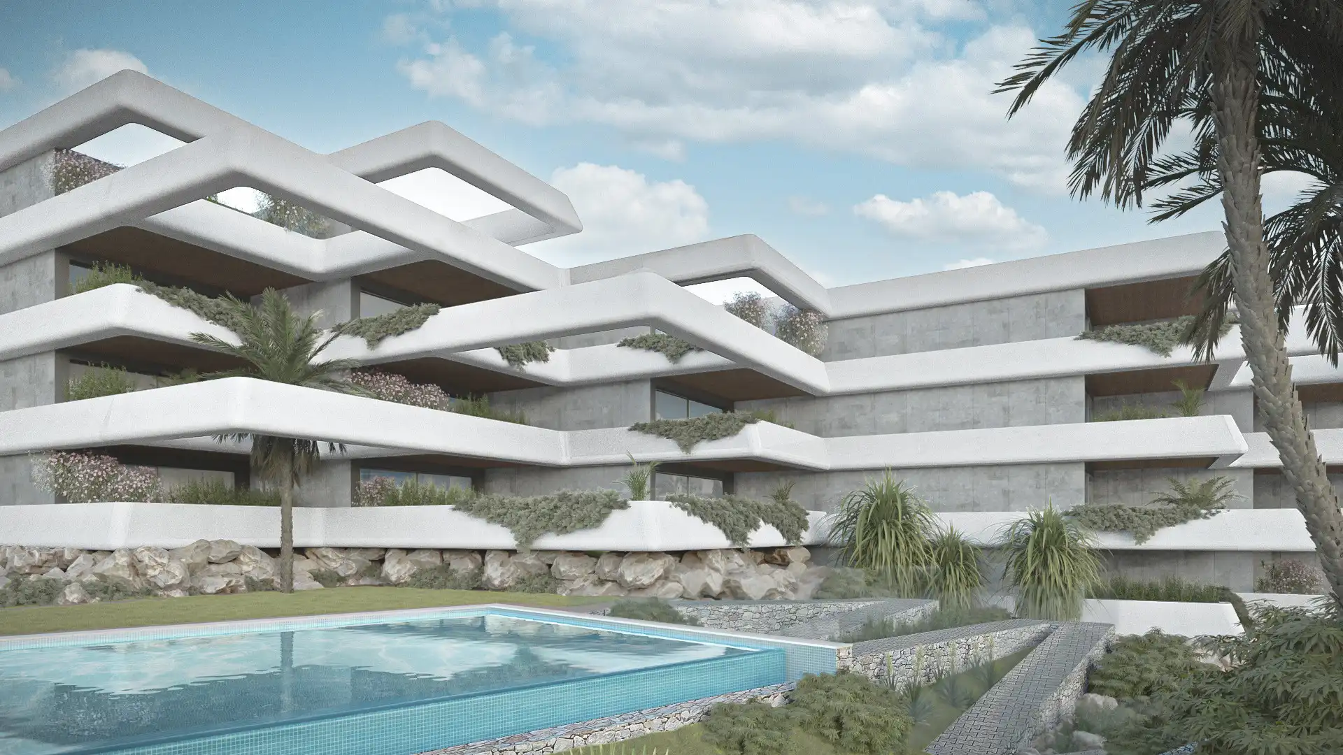 Appartement compact avec piscine à vendre à El Castillo