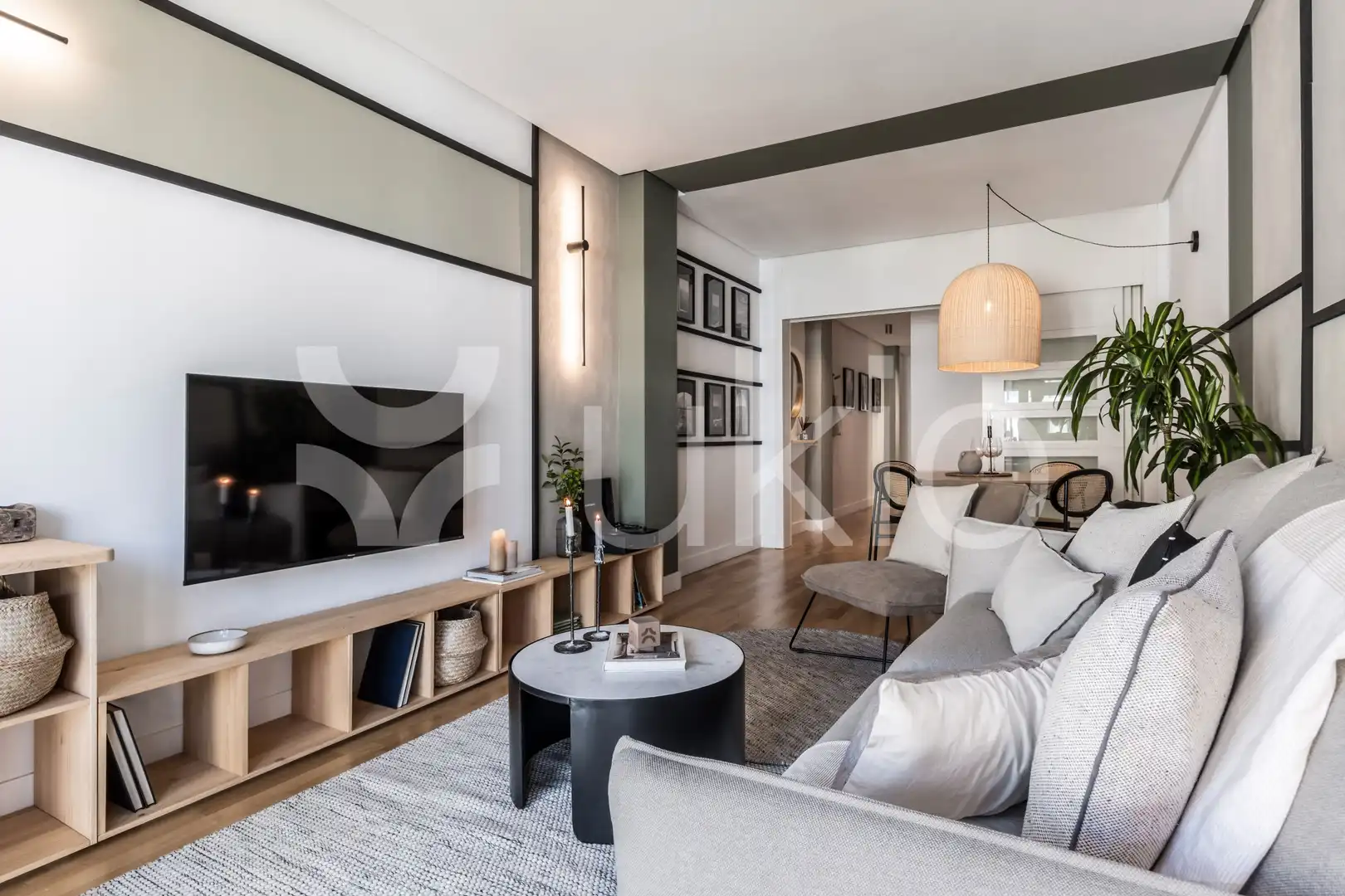 Sala de estar de Apartamento de alquiler en Madrid con Calefacción, Amueblado y Horno