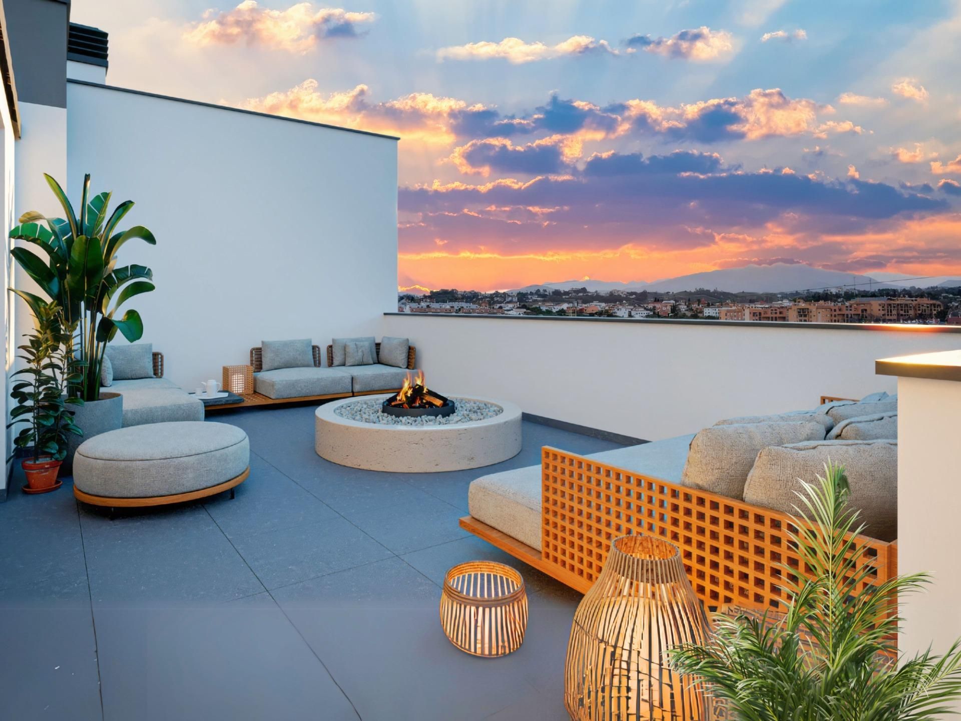 Terraza de Apartamento en venta en Fuengirola con Aire acondicionado, Jardín privado y Terraza