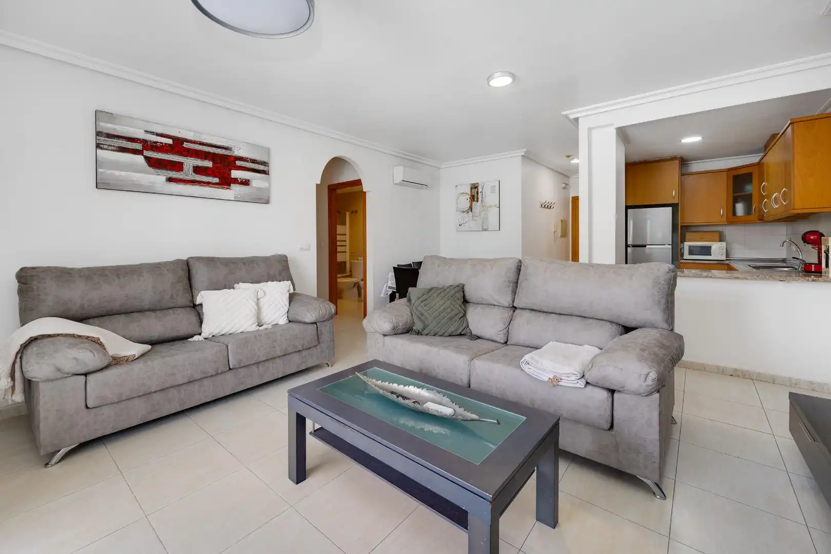 Sala de estar de Piso en venta en Orihuela con Aire acondicionado, Amueblado y Piscina comunitaria